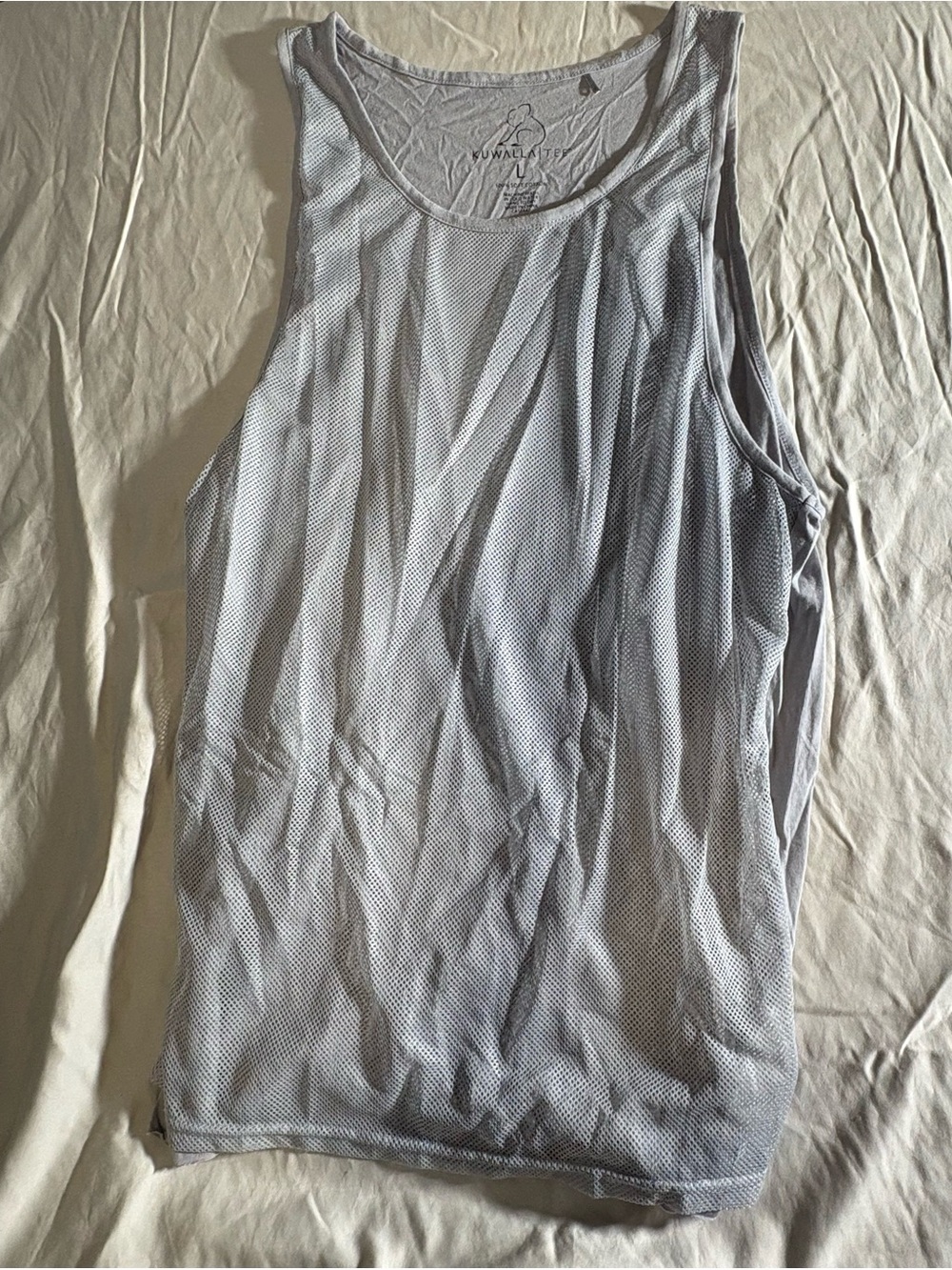 Light Gray Mesh Tank Top